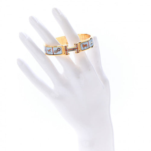 18K Clic Hermes Couvertures Blue Bracelet