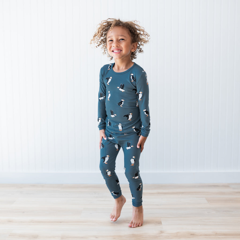 Long Sleeve Pajamas in Puffin