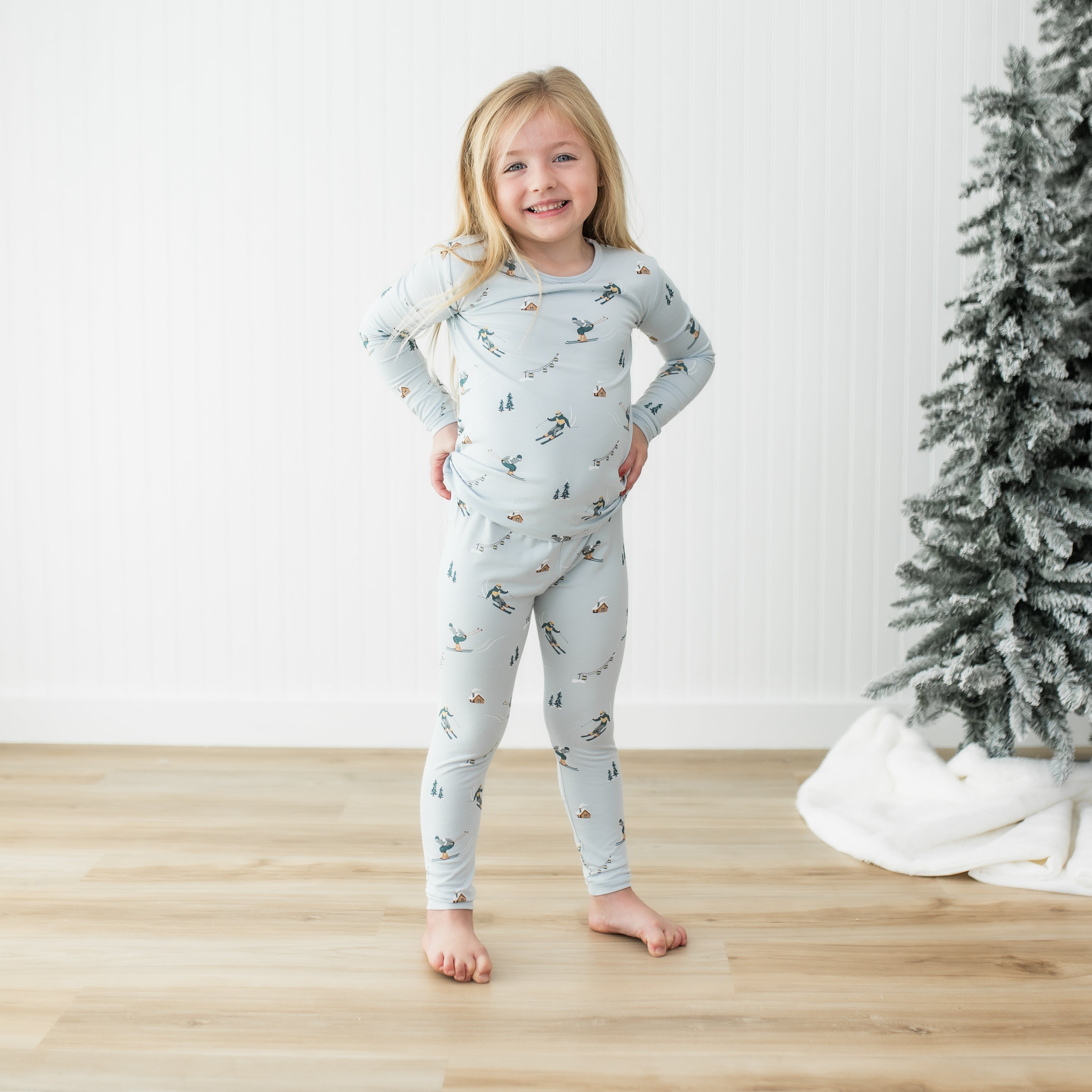 Long Sleeve Pajamas in Ski