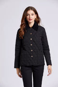 Burberry Diamond-Quilted Snap-Front Jacket