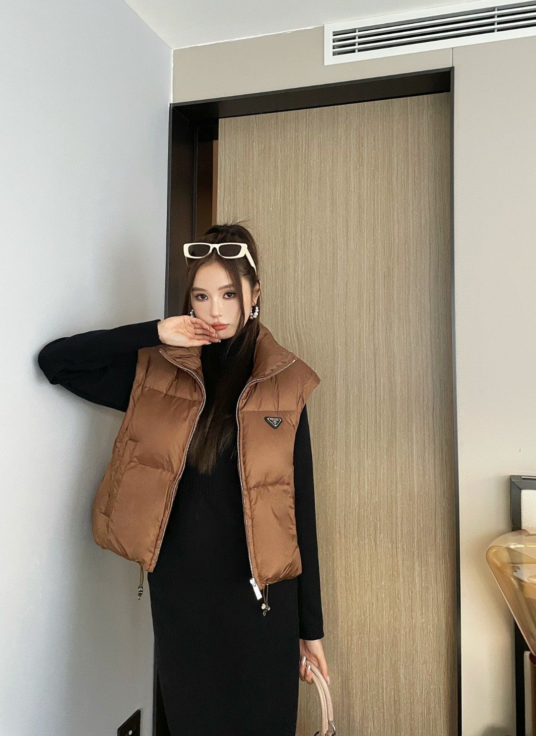 Prada Cropped Quilted Puffer Vest