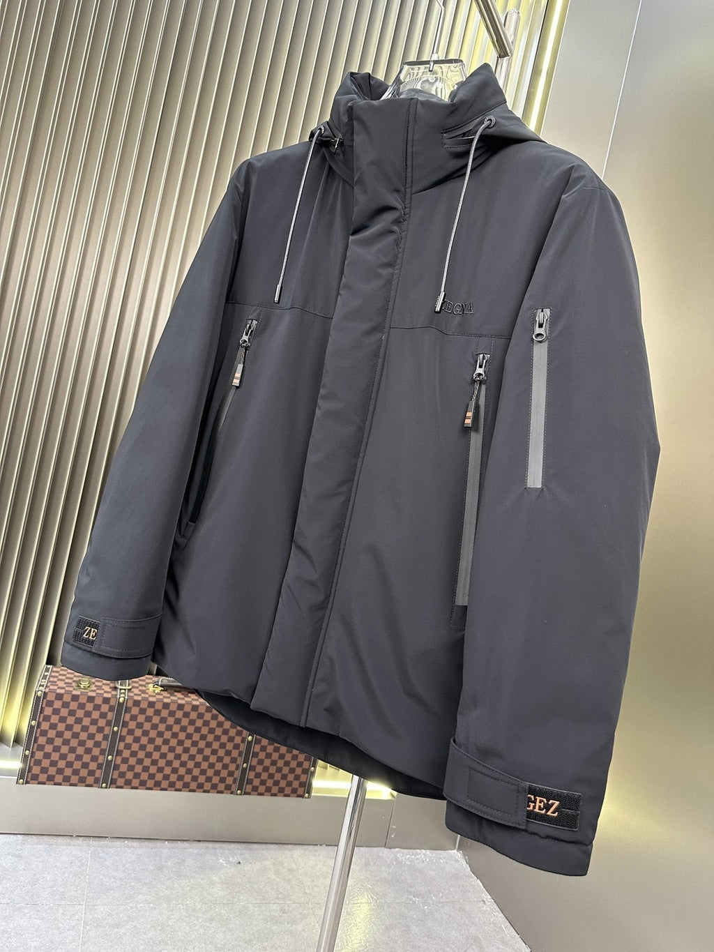 Zegna Hooded Zip-Front Puffer Coat