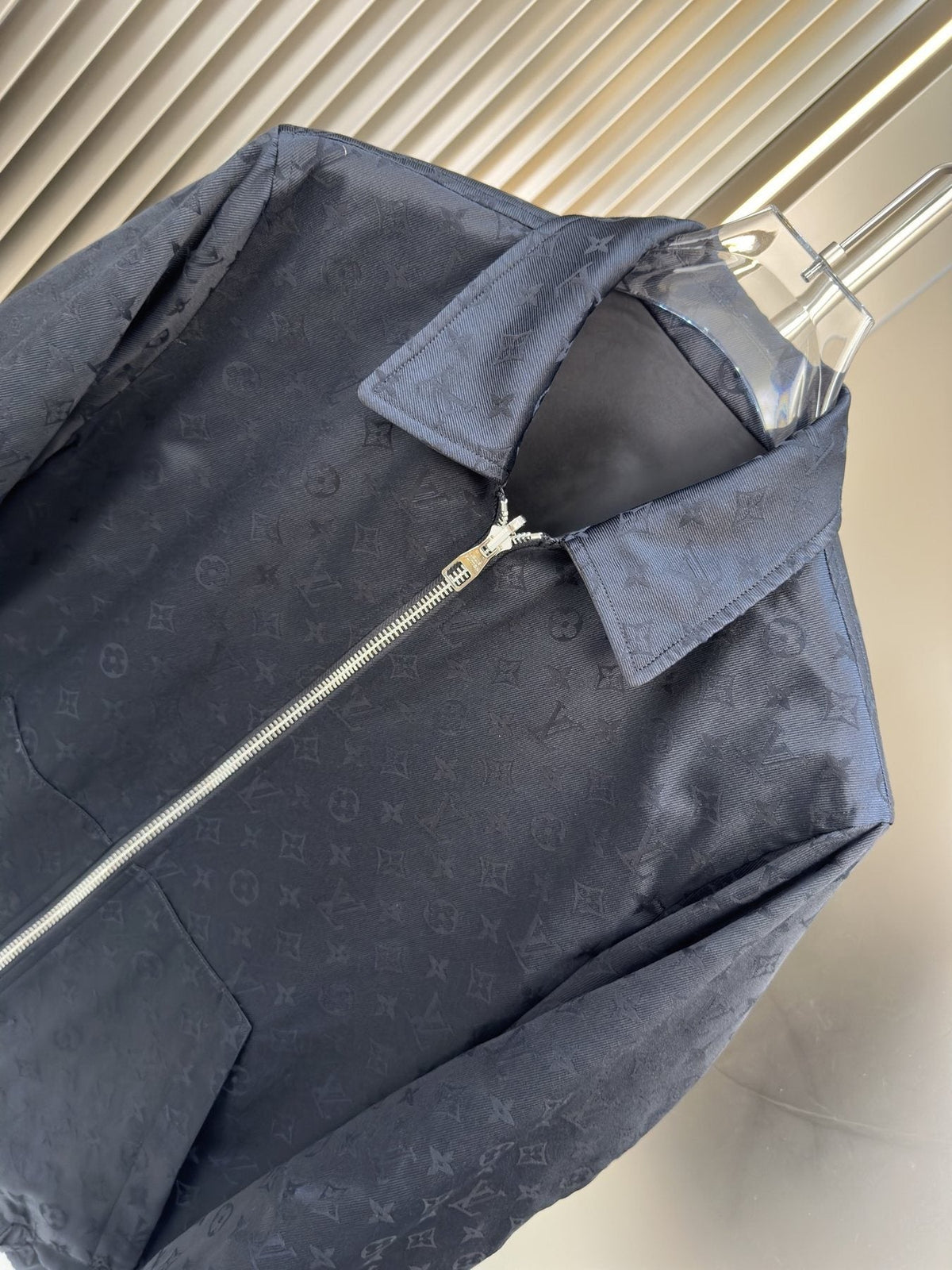 LV Tonal Monogram Zip-Front Jacket
