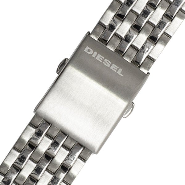 Diesel DZ7259 Little Daddy Chronograph Men's Watch – Black Dial & Silver Stainless Steel Strap